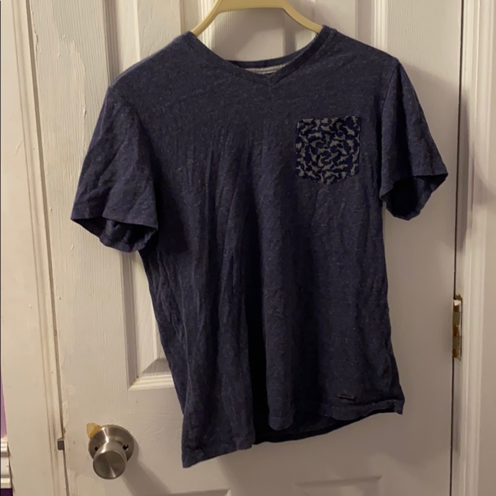 Blue shark print express top